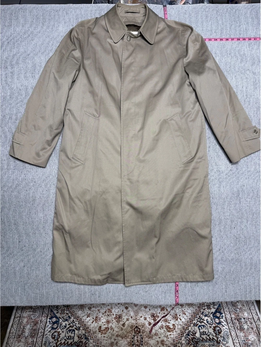 London Fog Classic Men's Trench Coat Size 40 Regular Tan